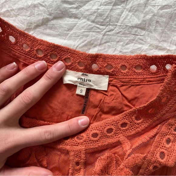 Anthropologie Orange Sleeveless Blouse - Picture 7 of 9